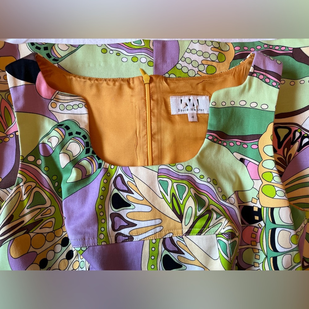David Meister Mod Print Sheath Dress Size 4 EUC - Picture 8 of 11